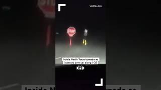 Inside Of Texas Tornado Captured From Car Along I-35