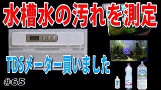 【測定シリーズ第？弾】TDSメーターで水槽水の不純物を測定してみます！【水草水槽・熱帯魚(Planted aquarium/Tropical fish)】#65