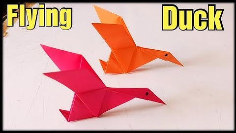 How To Make A Paper Flying Duck | Origami Flying Duck Tutorial