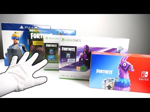 The Ultimate FORTNITE Consoles Unboxing (PS4 Pro, Xbox One, Nintendo Switch)