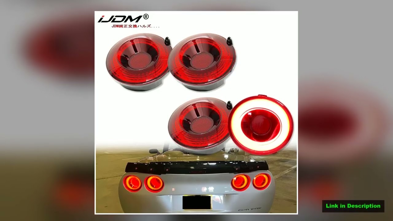 4pcs Tail Lamp Assemblies For Chevrolet Corvette C6 Rear Running Driving Parking Lamp Taillight