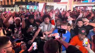 New Yorkers Celebrate Knicks Win over Pacers at MSG