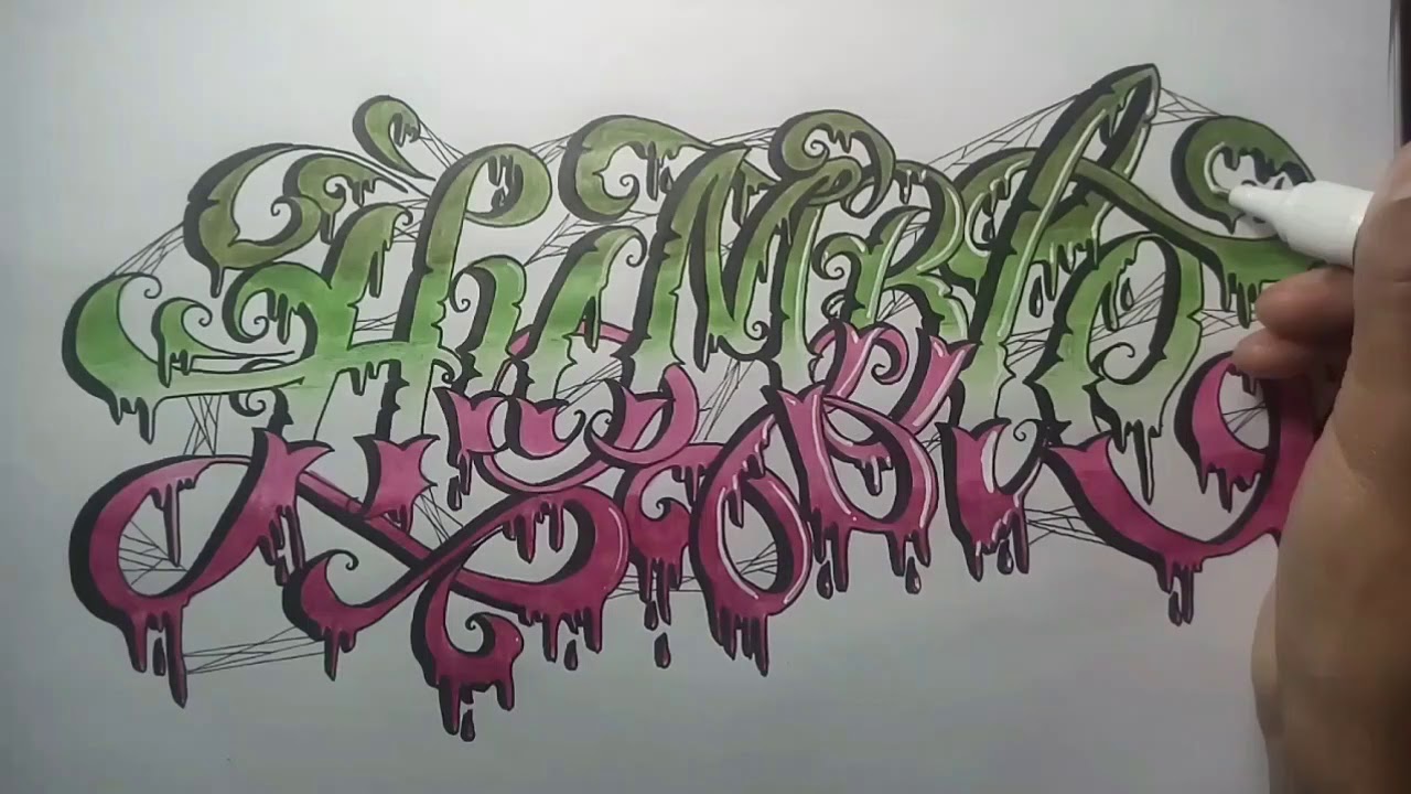 Time lapse diseño graffiti humble/humildad (design graffiti letters ...