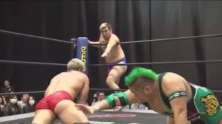 Royce Isaacs and Danshoku Dino vs Shigehiro Irie and Toru Owashi