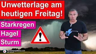 Unwettergefahr durch schwere Gewitter am Freitag