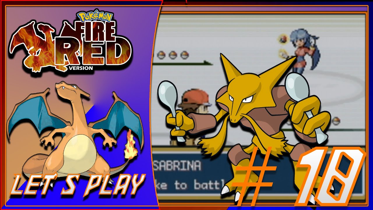 Pokemon Firered Let's Play Part 18 Saffron Gym Leader Sabrina! YouTube