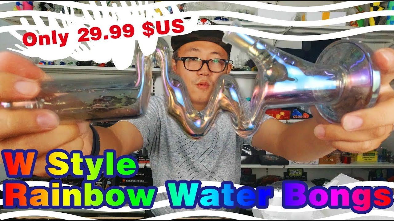 W Style Rainbow Glass Bongs Water Pipes!!!!! Only 29.99 US$