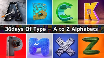 A to Z Alphabets Animation 2022. 36days of type. ABCD Animated Alphabets.