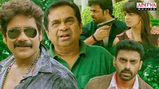 Ragada Blockbuster Hindi Movie Scenes Nagarjuna, Hka Brahmanandam Priyamani Aditya Movies