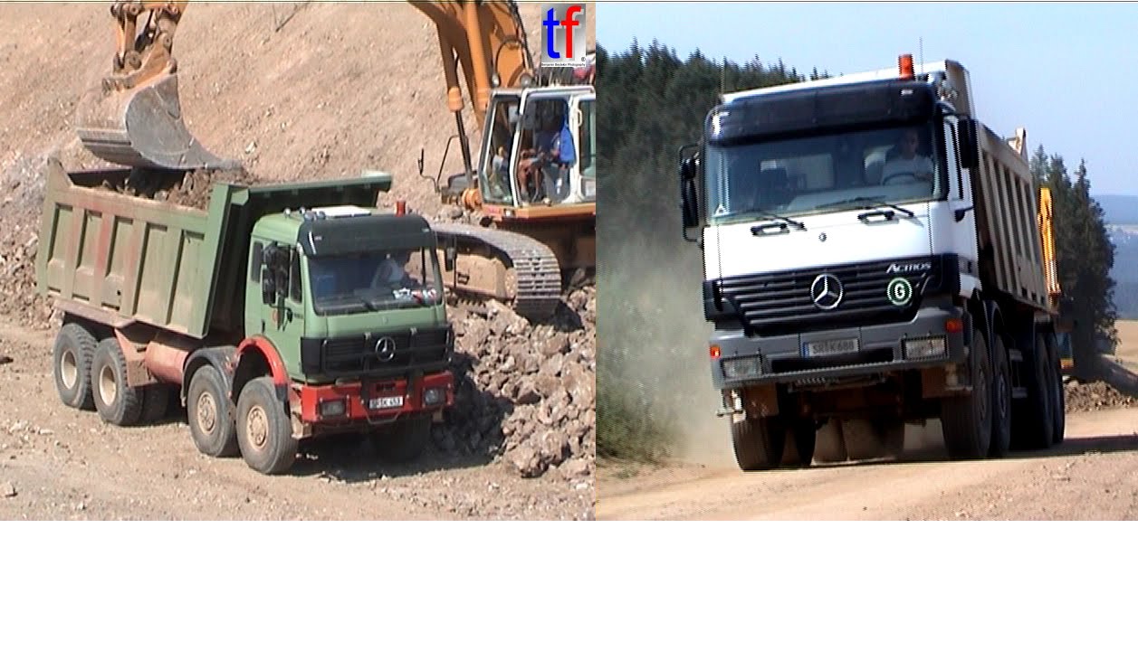 Liebherr R954B & Mercedes Oversize Dump Trucks, A6 Wernberg-Köblitz,  22.07.2003.