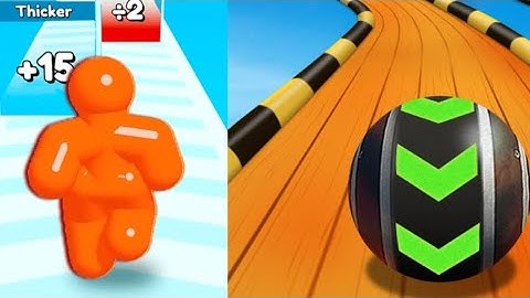 skyrollingball3d  vs Tall Man Run all levels game mobile walkthrough, Gameplay Android iOS Level