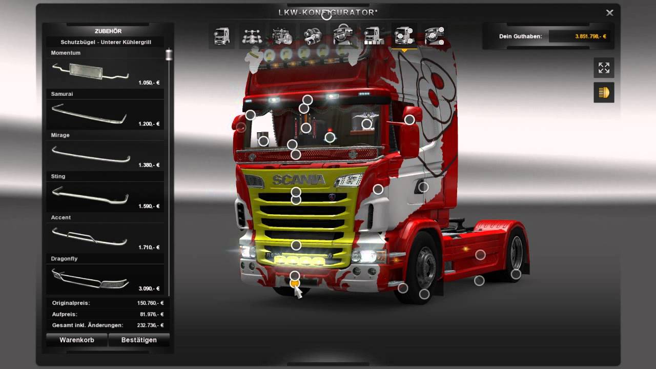 Скачать мод на ets 2 на тюнинг