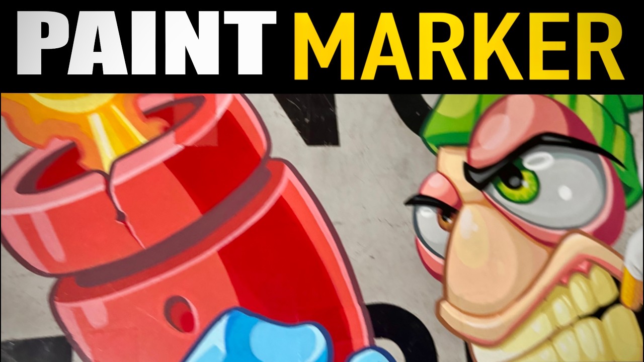 Рисование дорожного знака акриловыми маркерами