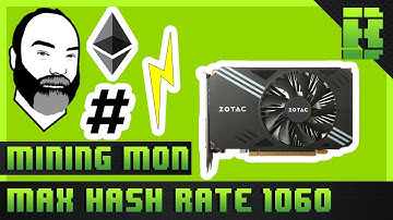 GTX 1060 Ethereum Mining Overclock Settings Hashrate & Power Consumption | Zotac Mini 6gb