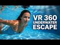 Graceful Underwater Swimming in Crystal Clear Water | VR 360 VIDEO