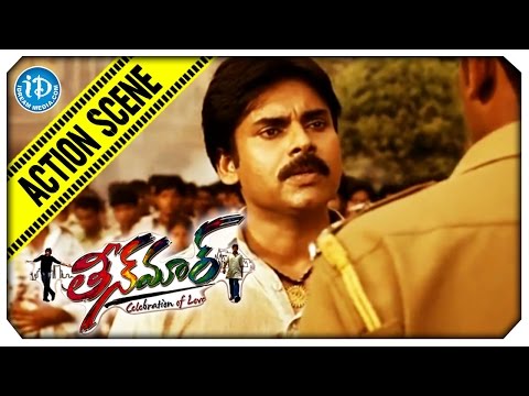 teen-maar-movie-action-scenes---pawan-kalyan-fight-with-police-in-university-|-trisha-|-kriti