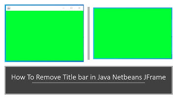 How to Remove Title bar in Java Netbeans ( JFrame )