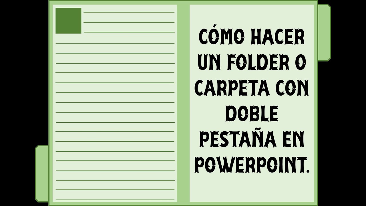 Cómo Hacer Un Folder O Carpeta Con Doble Pestaña En PowerPoint YouTube
