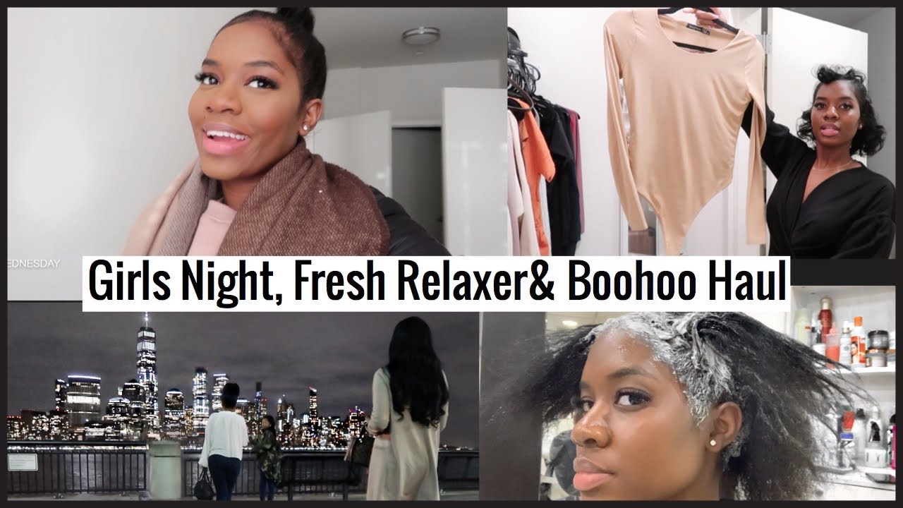 Weekly Vlog | Girls Night, Relaxer & Boohoo Haul - YouTube