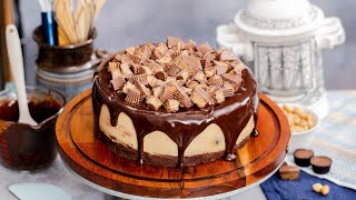 Reeses Brownie Peanut Butter Cup Cheesecake