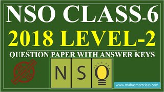 NSO Class-6 Level-2 2018 | National Science Olympiad SOLVED PAPER | Previous year question paper