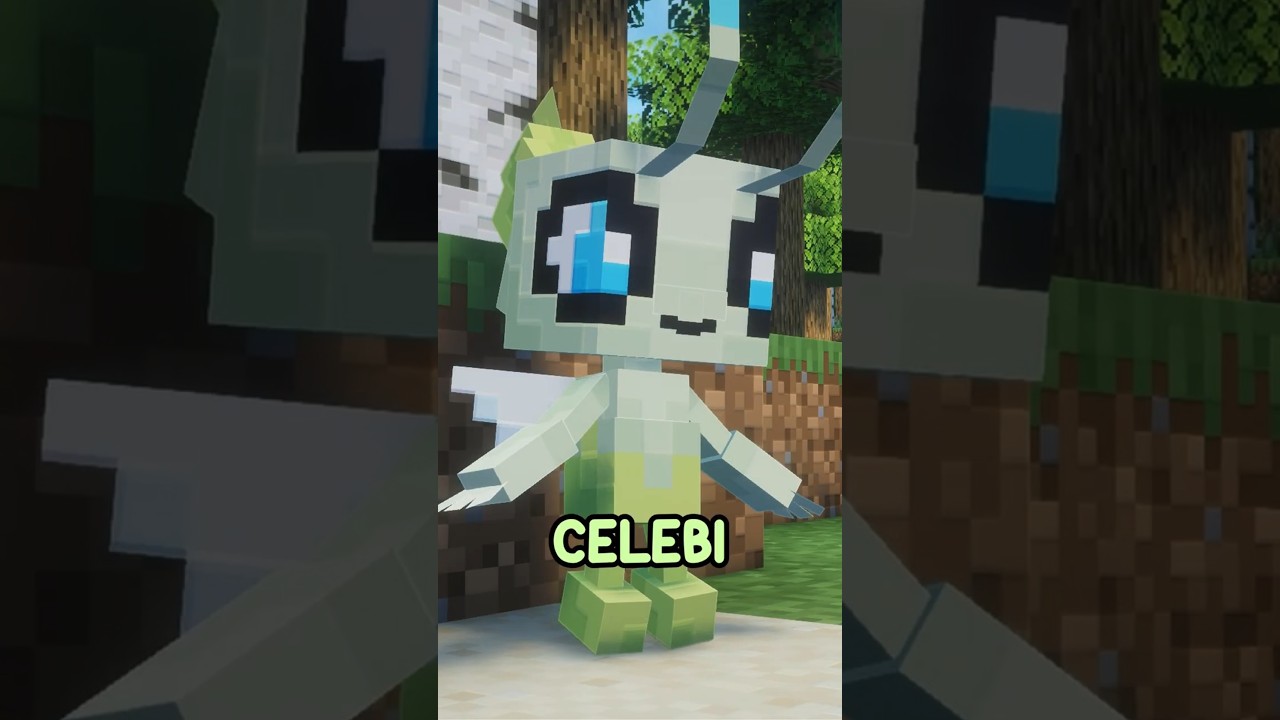 Celebi so cute 💚 #celebi #cobblemon #minecraft