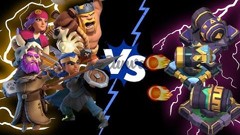 MAX LEVEL HEROES vs EVERY CANNON LEVEL (1-21) - EPIC Clash of Clans Battle!