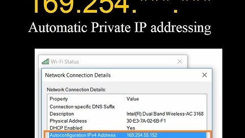 Autoconfiguration IPv4 Address 169.254.55.152 
