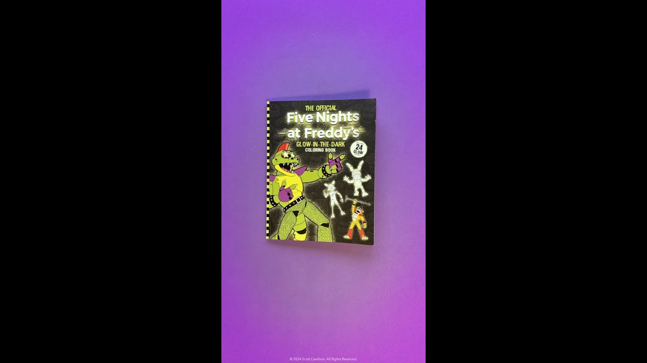 Five Nights at Freddy's Glow in the Dark Coloring Book - turn off the lights and watch 'em glow