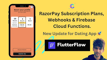 FlutterFlow Dating App Update: RazorPay Subscriptions with Webhooks & Firebase Functions 🚀🔥