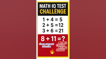 Math IQ Test Challenge | Maths Test Puzzle | Brain Teaser Quiz - Can You Solve This #mathiqtest