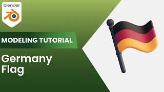 Germany flag - Blender 4.2 3D Modeling Tutorial