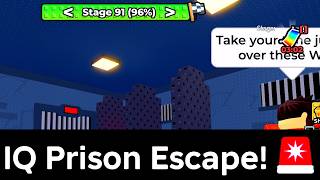 STAGE 91 in IQ PRISON ESCAPE Walkthrough [HOW TO BEAT STAGE 91 Iq Prison Escape Roblox]