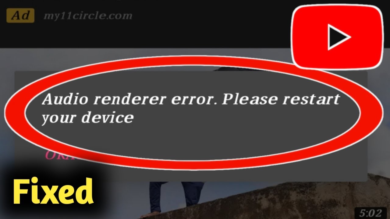 Fix YouTube Audio Rendered Error Problem Solved - YouTube