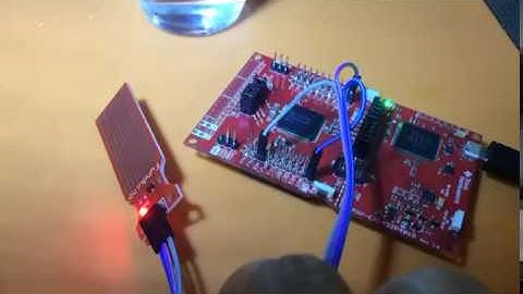 MSP432 Texas Instrument board and water level sensor