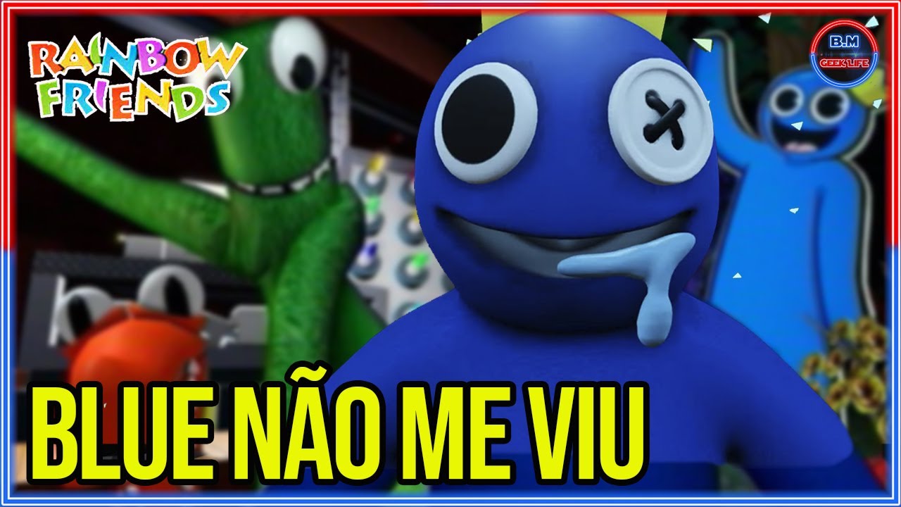 CONSEGUI ME ESCONDER DO AZUL BABÃO NO ROBLOX!! (Rainbow Friends) 