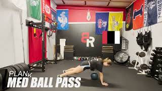Exercise Demo: Plank Medicine Ball Pass