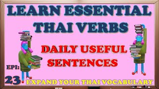 Essential Thai Verbs for Starting Conversations#learnthai #thailand