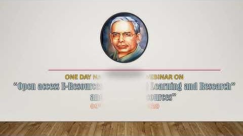 Introduction_Webinar-Open access E-Resources for Teaching Learning & Research and N-List E-Resources