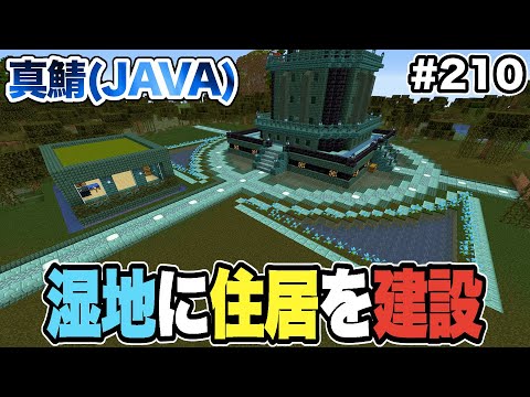 【マイクラ】#210：湿地に住居を建て始める！ただ建てる位置に悩む！（真鯖）