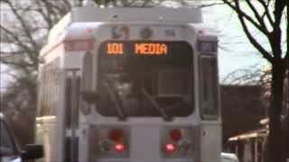 [HD] SEPTA 101 Media Trolley At Providence Road.