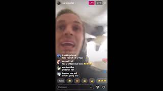 Aaron Carter IG LIVE blows up on Melanie Martin and kicks her out of house!