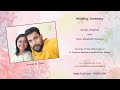 Wedding ceremony live streaming of anoop varghese with tintu elizabeth dominic