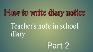How to write diary notice|Teacher's note in students diary#shorts#englishspeaking#dailyuseenglish