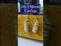 Diy 5 Minuts Earrings #new #diy #5minutecrafts #jewellery #handmade #craft #shorts
