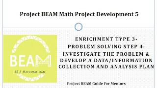 BEAM Math Project Development 5 MENTORS PPT