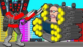 ARMORED TITAN SPEAKERMAN VS NEW SCIENTIST 2.0 SKIBIDI TOILET! Skibidi Toilets Cartoon Animation