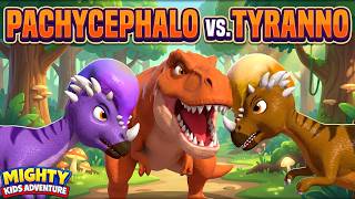 Pachycephalosaurus Vs Tyrannos! Epic Dinosaur Battle | T-Rex Joins the Fight | EP 25 | Kids Cartoon