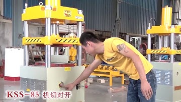 Hydraulic stone splitting machine for stamping mushroom surface