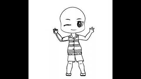 Chibi pose step by step #shorts #youtubeshorts #shortvideo #chibi #medibang #timelapse